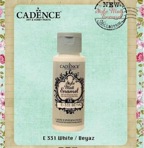 Style Matt Enamel Cam & Porselen Boyası 59 ml. E-331 Beyaz