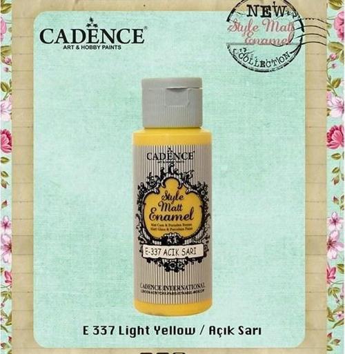 Style Matt Enamel Cam & Porselen Boyası 59 ml. E-337 Açık Sarı