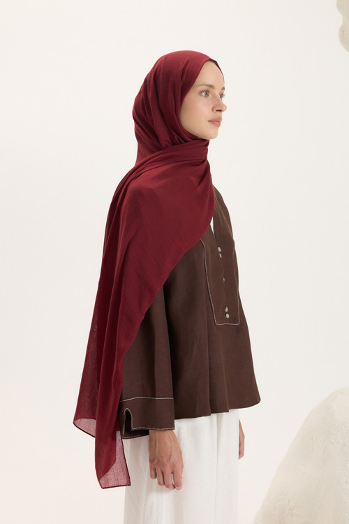 Daily Cotton Şal Bordo