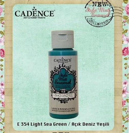 Style Matt Enamel Cam & Porselen Boyası 59 ml. E-354 Açık Deniz Yeşili