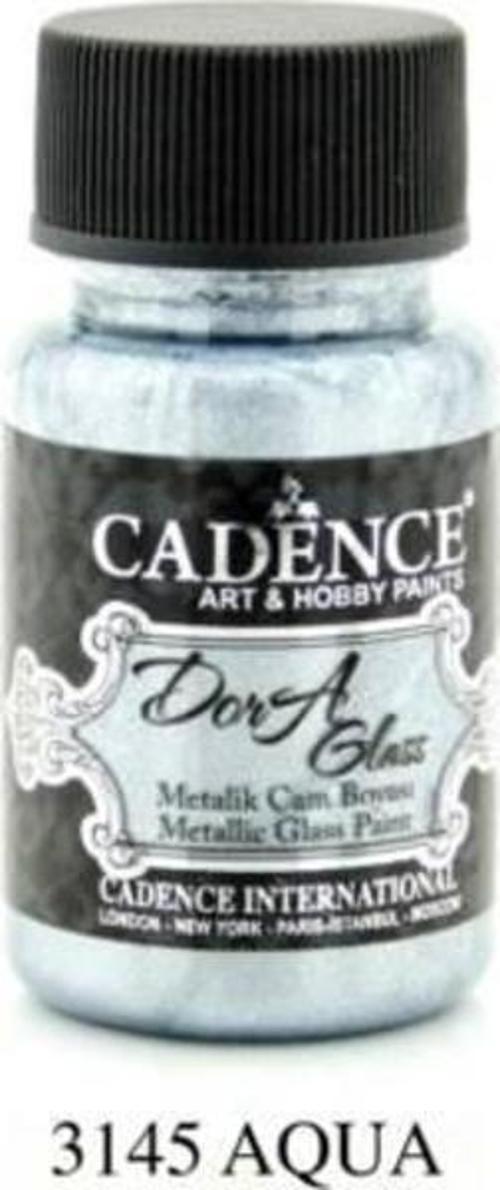 Dora Glass Metalik Cam Boyası 50 ml. 3145 AQUA
