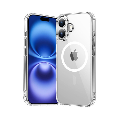iPhone 16 Uyumlu Kılıf - Magsafe Şarj Özellikli | Şeffaf Sert PC Embos Kapak | Gü