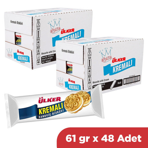 Kremalı Bisküvi 61 gr x 48 Adet (2 Koli)