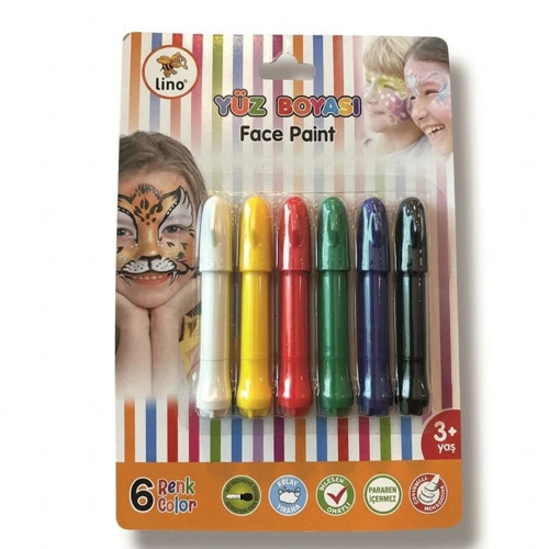 Yüz Boyası Yıkanabilir 6 Renk Blister