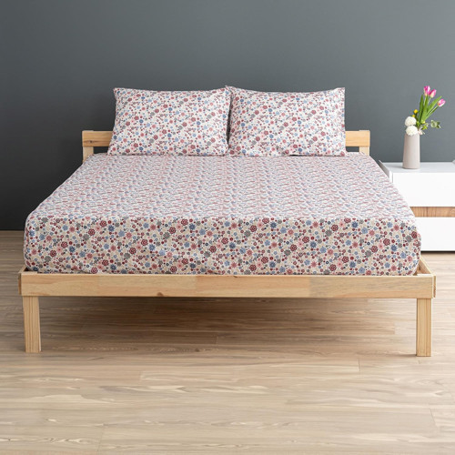 | Liberty |%100 Pamuklu Tek Kişilik 100 x 200 Lastikli Çarşaf Seti Bordo