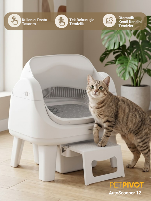 Autoscooper AS12 Lite Akıllı Otomatik Kedi Tuvaleti