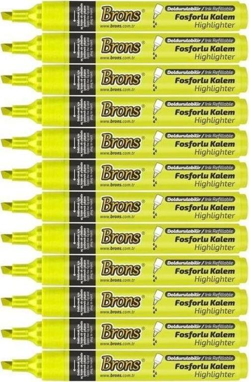 Fosforlu Kalem Sarı 12'li Kutu