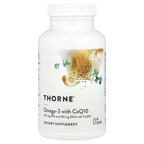 Thorne Omega-3 CoQ10 ile 90 Jel Kapsül