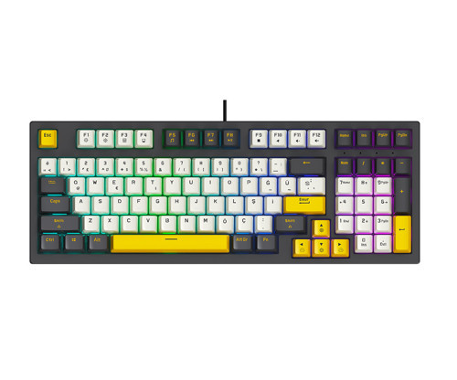 MK1140-SİYAH RGB-ABS- KABLOLU MEKANİK KLAVYE