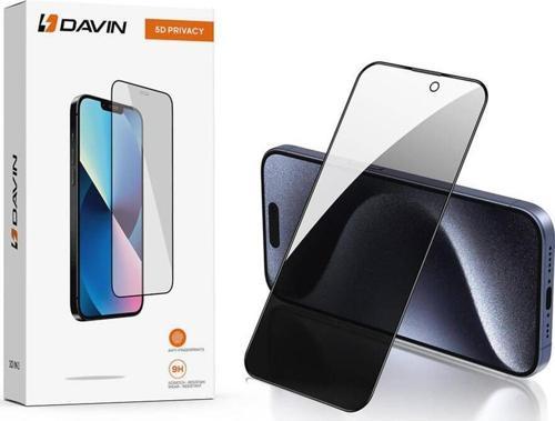Apple iPhone 15 Pro Davin 5D Privacy Cam Ekran Koruyucu