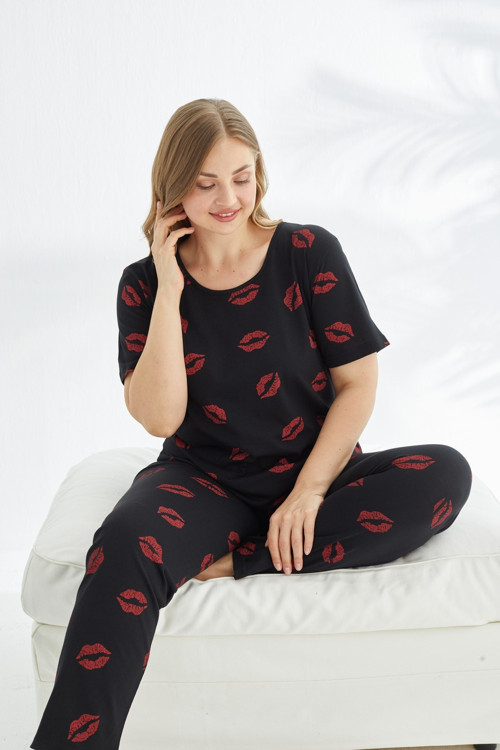 Curve Büyük Beden Battal Boy Pamuklu Pijama Takımı