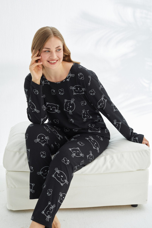Curve Büyük Beden Battal Boy Pamuklu Pijama Takımı