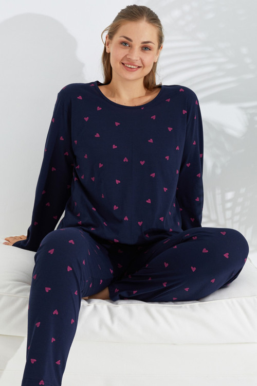 Curve Büyük Beden Battal Boy Pamuklu Pijama Takımı