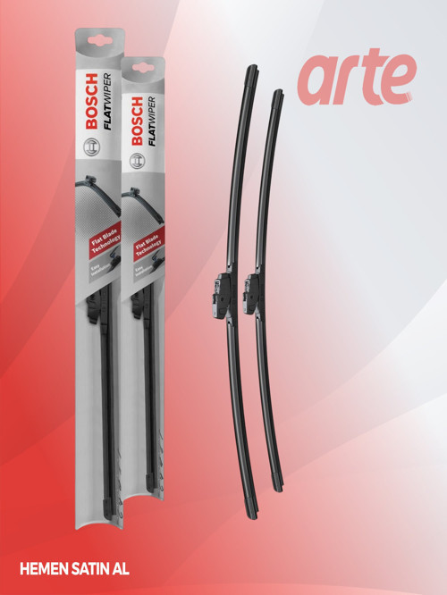 Hyundai Equus 2013-2016 Uyumlu | Bosch Aeroeco / Flatwiper Serisi Ön Silecek Takımı | 2'li Set |