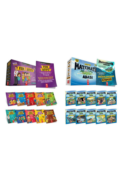 3. Sınıf Ve 4.Sınıf Fen Köyü + Matematik Adası Hikaye Serileri (10+10 Kitap)