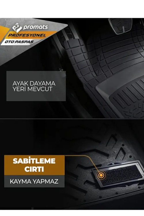 Volvo Xc60 2021 Uyumlu 3,5 Cm Havuzlu 5 Parça Set 4D Paspas Takımı Siyah
