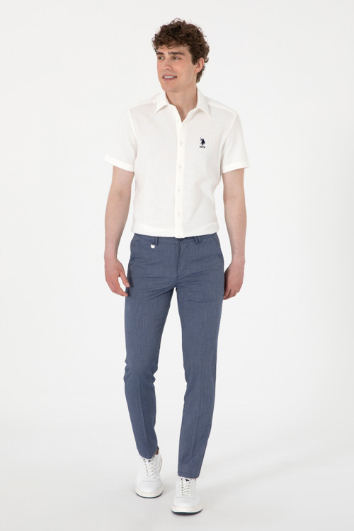 Erkek Slim Fit Lacivert Kanvas Pantolon 50299990-VR033