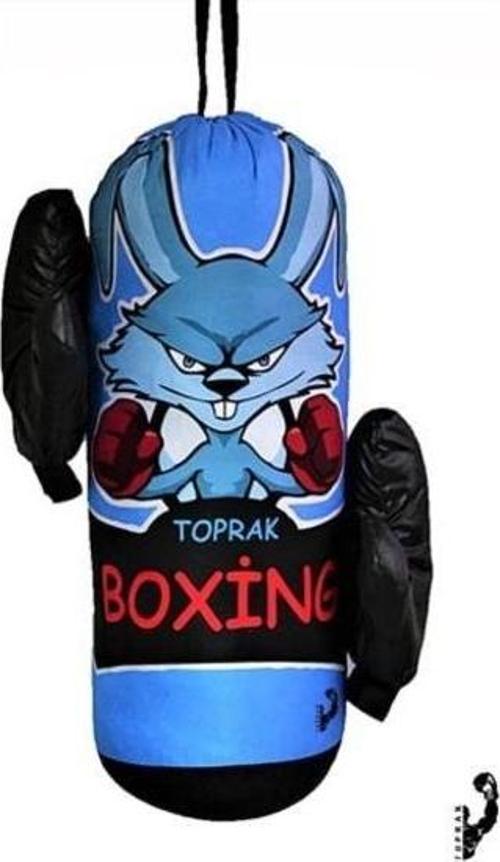 Çocuk Boks Kum Torbası Eldiven Dahil 2-6 Yaş Mavi