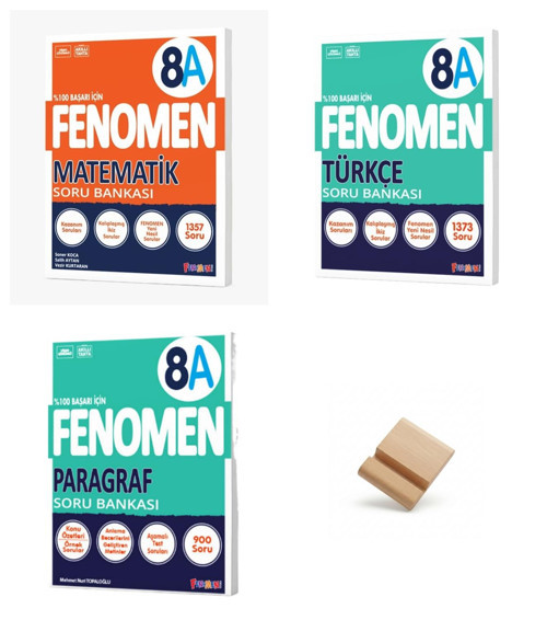 Fenomen LGS 8. Sınıf 2027 A Serisi Matematik Türkçe ve Paragraf 3lü Soru Bankası Seti + Telefon Standı