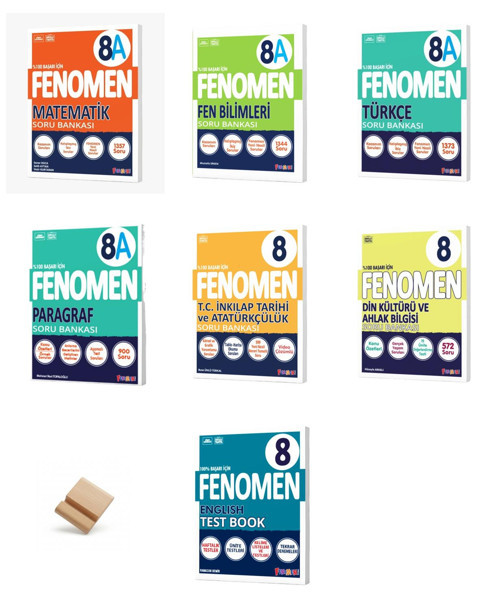 Fenomen LGS 8. Sınıf 2027 A Serisi Matematik Fen Türkçe İnkılap Din Paragraf ve Test Book 7li Set Soru Bankası + Telefon