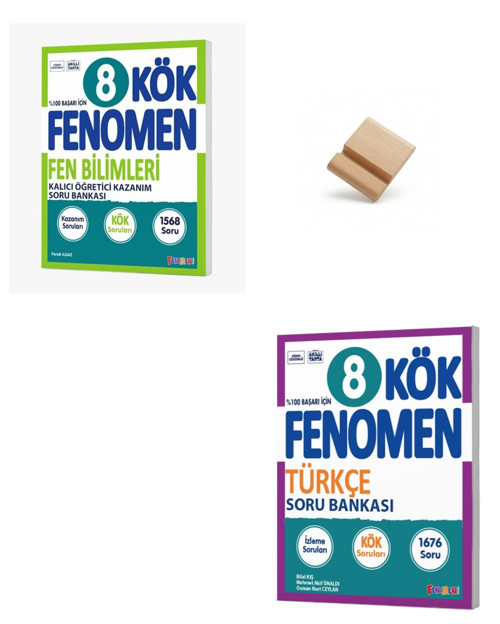 Fenomen LGS 2027 Fen Bilimleri ve Türkçe Kök Soru Bankası + Telefon Standı
