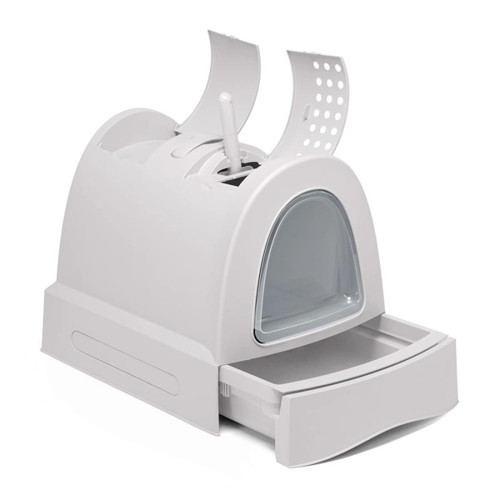 Imac Zuma Torbalı Kapalı Kedi Tuvaleti Bej 56x40x42,5cm (Asortili)