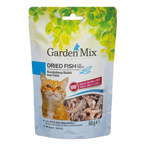 Gardenmix Kurutulmuş Balıklı 60 gr Kedi Ödül Maması