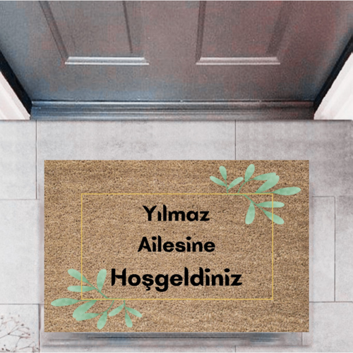 Kapı Önü Paspası Dekoratif Dijital Baskı Kişiye Özel P-2316
