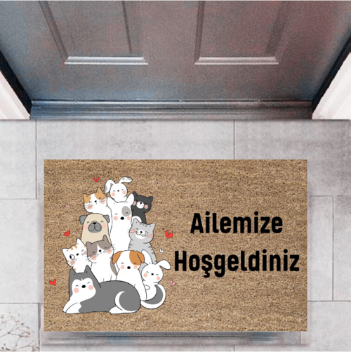 Kapı Önü Paspası Dekoratif Dijital Baskı Kişiye Özel P-2413