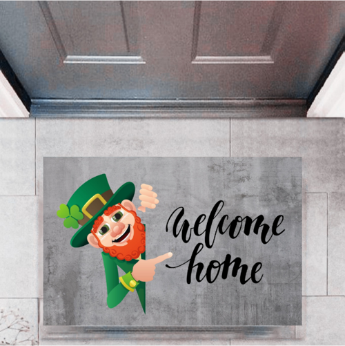 Kapı Önü Paspası Dekoratif Dijital Baskı Welcome Home P-2336