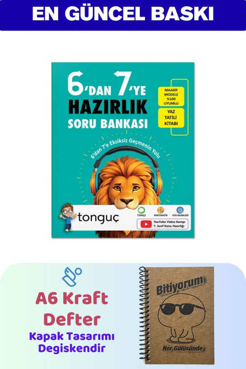 6'Dan 7'Ye Hazırlık Kitabı - Kraft Defter A6