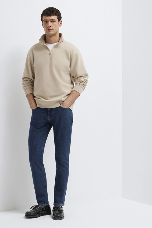 Erkek Marcus Classic Denim Jean Pantolon M0035191240 Koyu İndigo