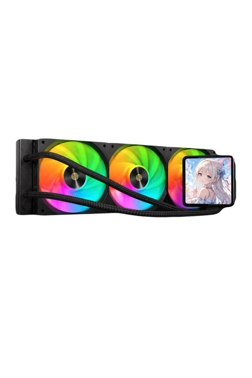 Vısıon 360Mm Argb Fanlı Lcd Ekranlı Sıvı Soğutma Sistemi Siyah