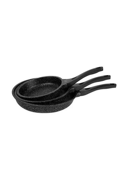 20 cm - 24 cm - 28 cm Yanmaz Yapışmaz 3’lü Döküm Tava Seti