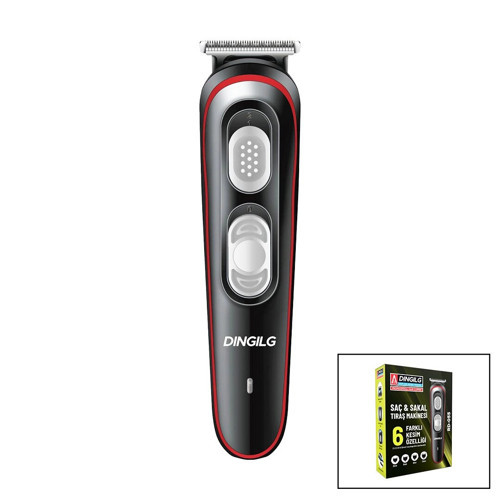 SAÇ - SAKAL KESME TRAŞ MAKİNESİ 6 FARKLI KESİM USB ŞARJLI 2 KADEME BIÇAK AYARI RD-055 (5468)