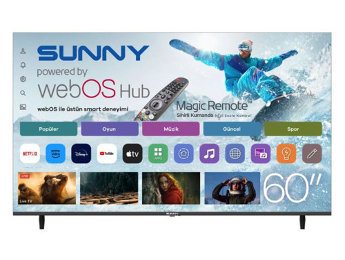 SN60QLEDM-W02M 4K Ultra HD 152 Ekran Uydu Alıcılı webOS Smart QLED TV