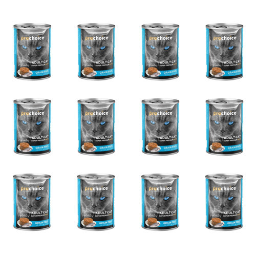 Tahılsız Balıklı ve Sebzeli Ezme Yetişkin Kedi Konservesi 400 Gr - 12'li Paket