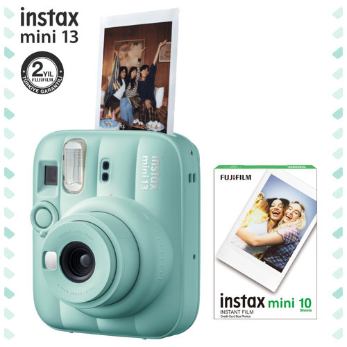 mini 13 Yeşil Fotoğraf Makinesi ve 10'lu Mini Film