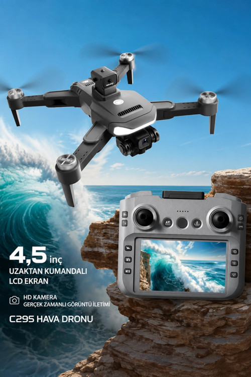 XZCYRC C29S GPS Kameralı Katlanabilir Drone Engel Engelleyici HD Kamera Ekranlı Kumanda