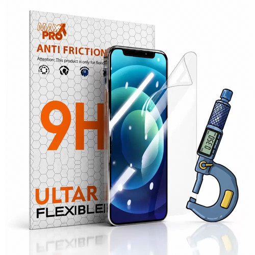 Apple iPhone 13 Uyumlu Ekran Koruyucu Ekstra Koruma - Maxxpro 0.35 TPU 9H - HD