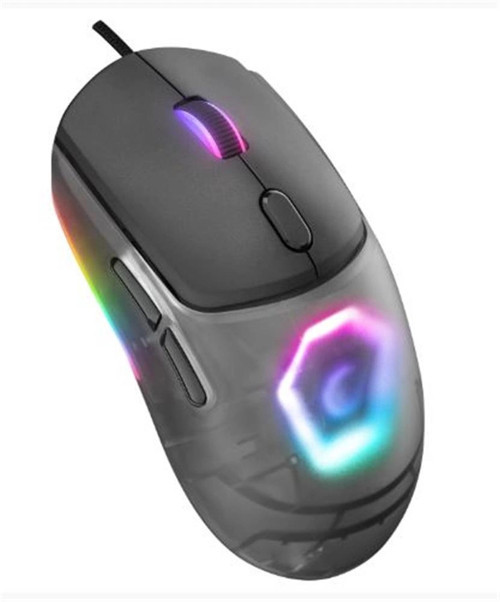 Hyalo M1 Siyah Değiştirilebilir 3 Kapaklı RGB 12000 DPI Gaming Oyuncu Mouse (KDO)