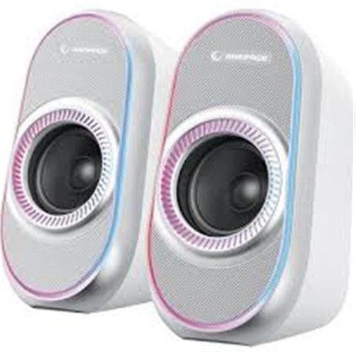 RMS-X3 2.0 6W Bluetooth Özellikli Beyaz Multimedia RGB Işıklı Gaming USB Speaker (KDO)