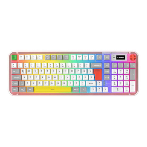 Reflect 99 Sessiz Beyaz - Gri RGB Q Membrane Oyuncu Klavyesi (KDO)