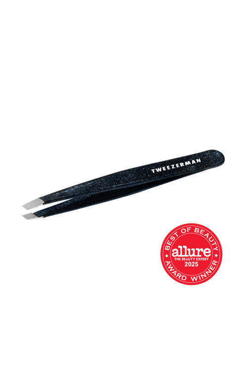 Slant Tweezer Dusted Onyx - Işıltılı Siyah Oniks Cımbız