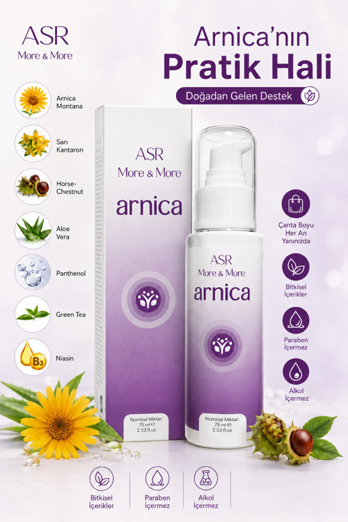 Arnica Krem More&More (Arnica Montana - Sarı Kantoron - Niasin - Aloe Vera - Yeşil Çay - At Kestanesi )
