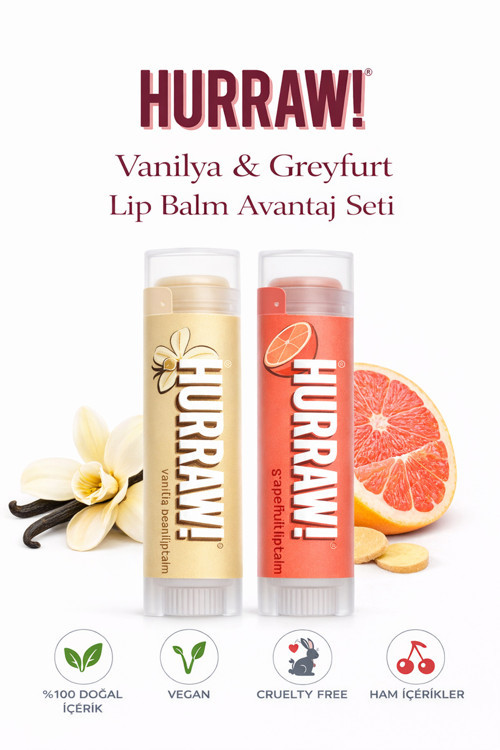 Dudak Balmı 2 Li Set Greyfurt Lip Balm 4.3 G + Vanilya Bean Lip Balm 4.3 G