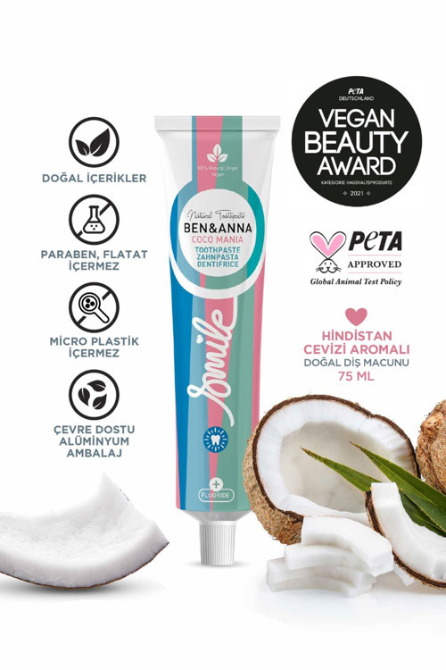 Florürlü Hindistan Cevizi Aromalı Diş Macunu 75 Ml Ferah Nefes Vegan