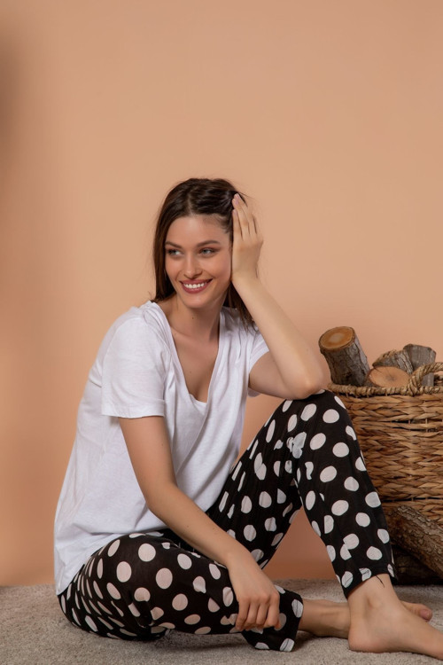 Kadın Desenli Mevsimlik Ince Tek Pijama Altı
