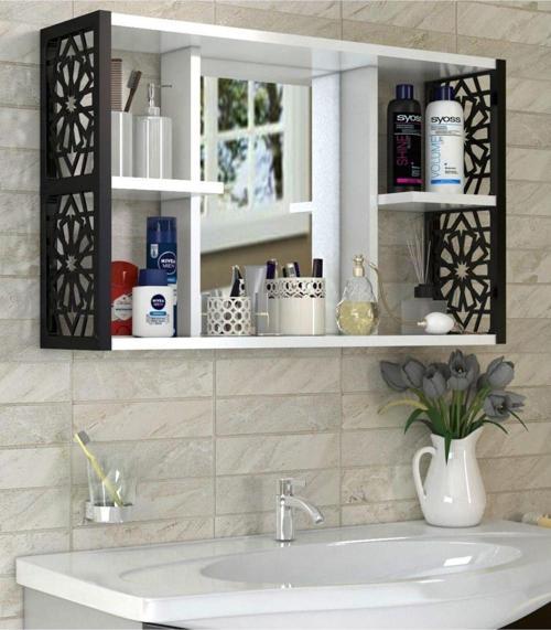 Aynalı Banyo Dolabı siyah