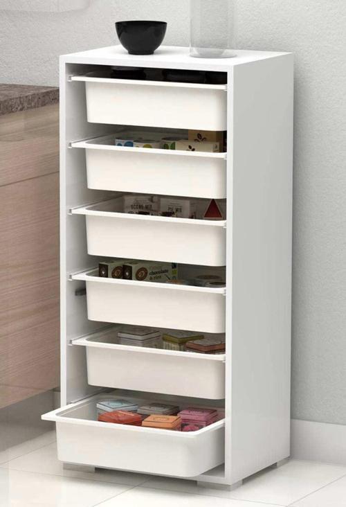 Mutfak Dolabı 6 Sepetli Çok Amaçlı Dolap - Beyaz